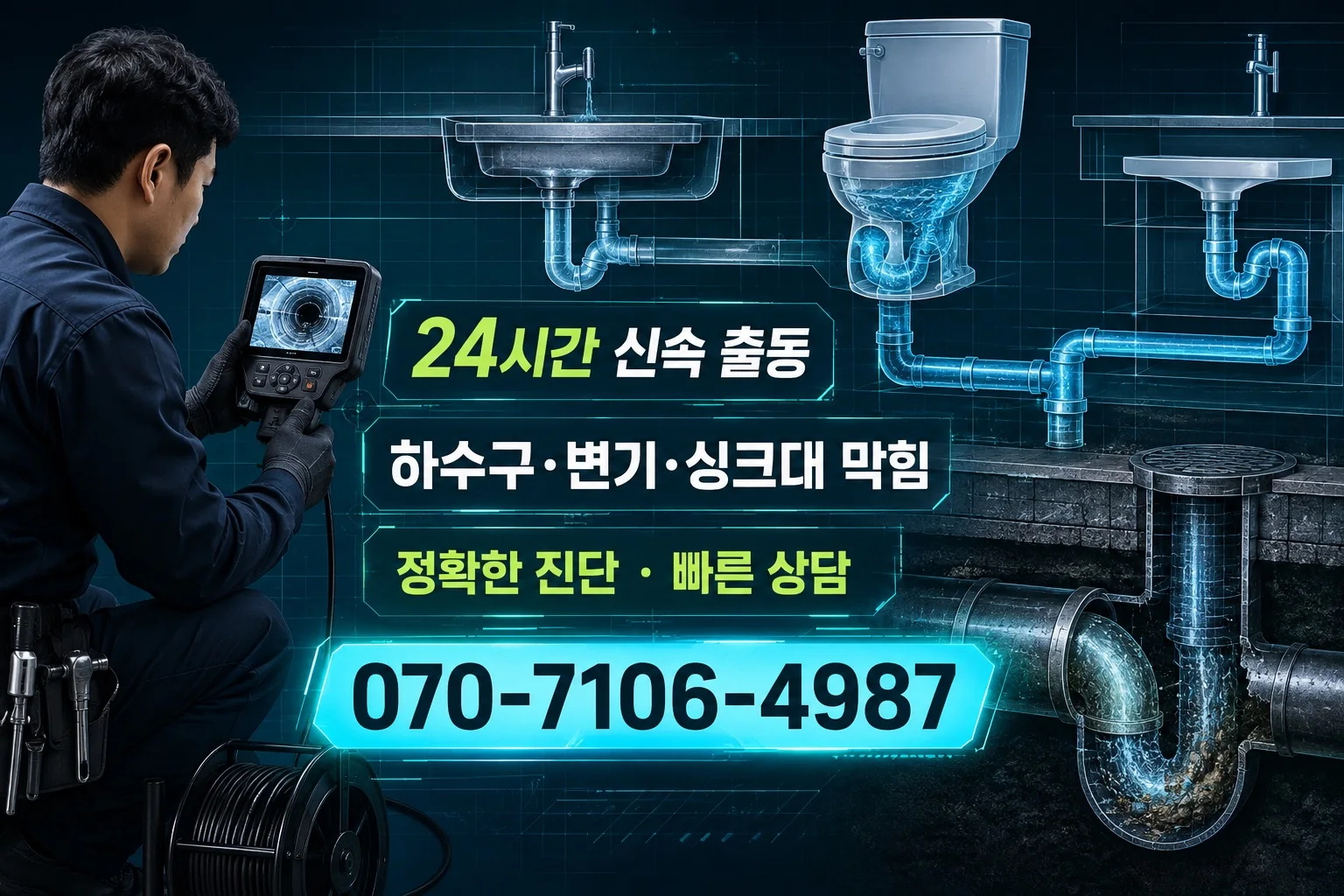 누리배관 청록 배관 진단 도면 서비스 안내